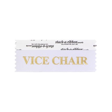 Vice Chair Stk A Rbn White Ribbon Gold Imprint