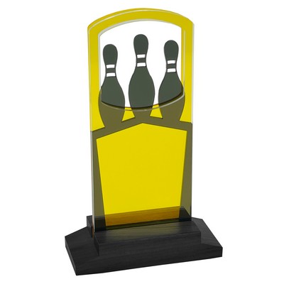 Bowling Award Black Wood Base