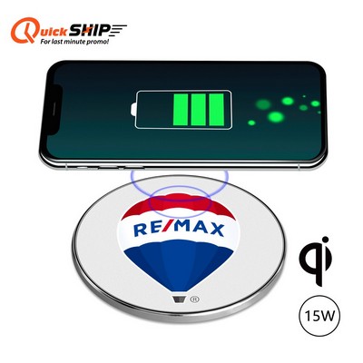 Pomona 15W Qi Wireless Charger with Custom Imprint