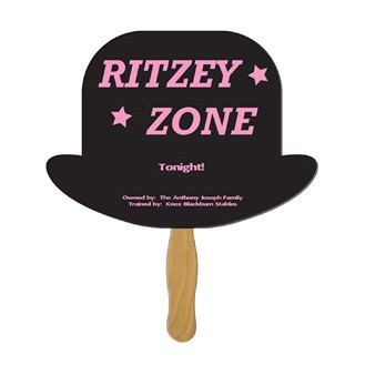 Derby Hat Hand Fan Full Color (1 Side only)