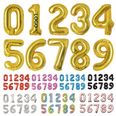 40" Large Numbers Balloon