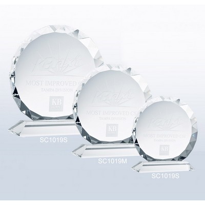 7 1/4'' Large Gem-Cut Circle w/Base