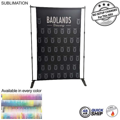 48hr Quick Ship - 5' Exhibitor Expanding Display Kit, Media Wall, Backdrop, with Full Color Graphics
