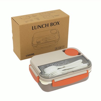 Plastic Lunch Box W/ 4 Compartments