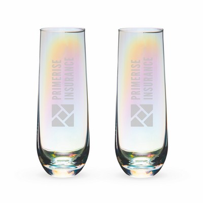 Twine Living® Luster Stemless Champagne Flute, set of 2