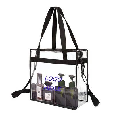Pvc Clear Tote Bag With Removable Strap