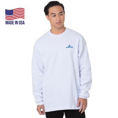 Made in USA 100% Pre-Shrunk Waffle Knit Thermal Long Sleeve