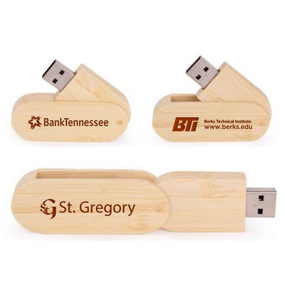 Wooden Swivel USB Flash Drive