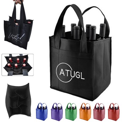 6 Wine Bottles Tote Bag