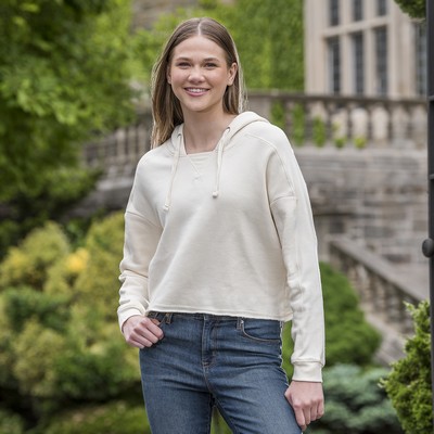 Eloise Angel Fleece Crop Hood