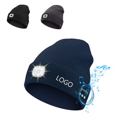 Unisex Bluetooth Beanie With Light