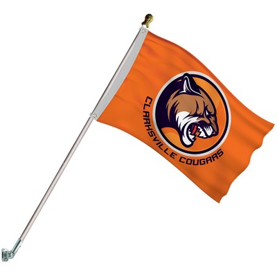 Deluxe Kit with 2' x 3' Flag and Silver Bracket