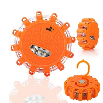 12 LED Emergency Safety Flare Red Road Flare Magnet Flashing Warning Night Light