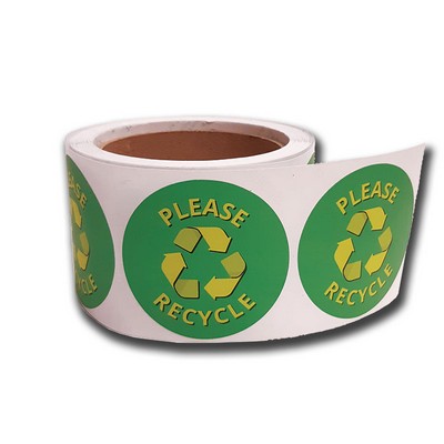 Eco-Friendly 100% PCW Roll Stickers (3" Circle)