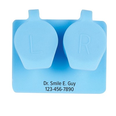 Blue Smooth Well Contact Lens Cases