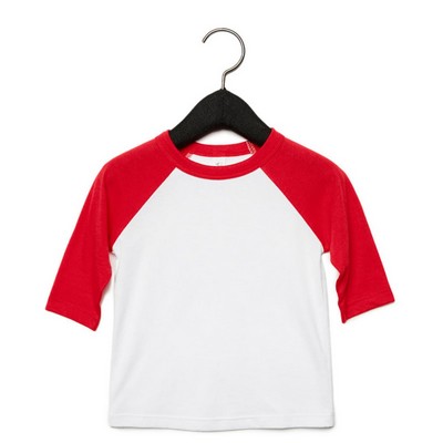 Bella + Canvas Toddler 3/4-Sleeve Baseball T-Shirt