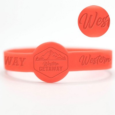 1/2" Debossed Figured Wristbands