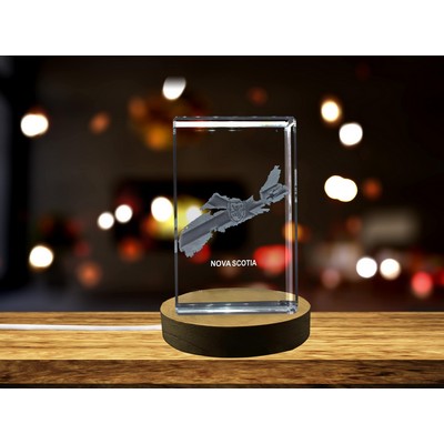 Nova Scotia 3D Engraved Crystal Trophy Award - Recognition Gift