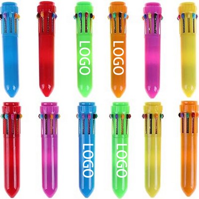 Christmas 10" 1 Mini Retractable Pen Multi-Color