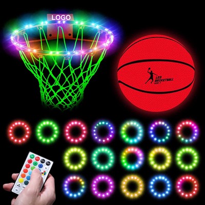 Lit Up Basketball Hoop