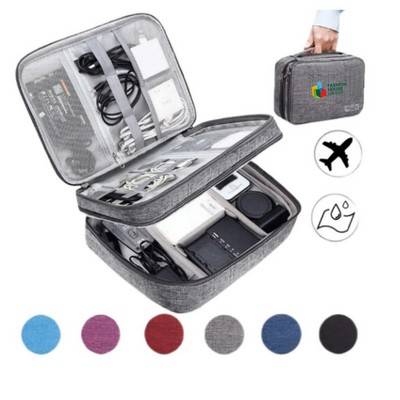 Three Layers Travel Cable Organizer Bag