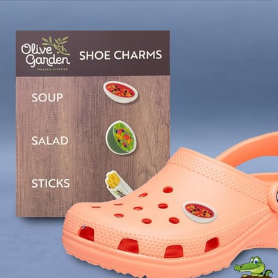 3 Pack Custom Molded Foam Shoe Charms on 4x6 Card