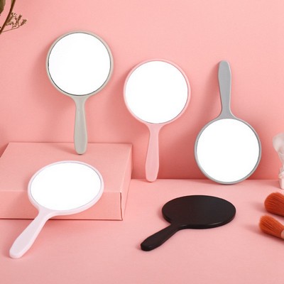Handheld Round Makeup Mirror