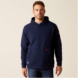 Ariat® Men's Navy Blue FR Solid Durastretch™ Hoodie