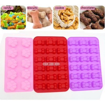 Paw Bone Print Ice Cube Trays for Chocolate Candy Baking