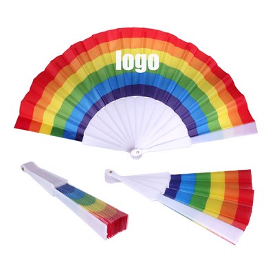 Rainbow Folding Fan