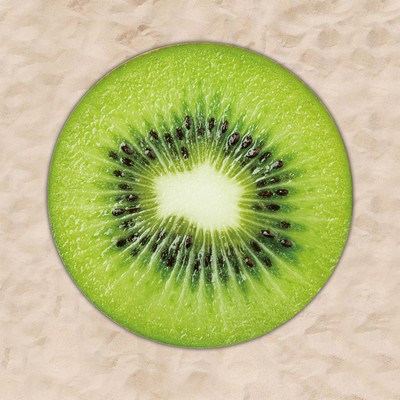 63 x 63" Kiwi Fruit Shaped Custom Shape Towel Microfiber Beach Towels - Two Side Printing