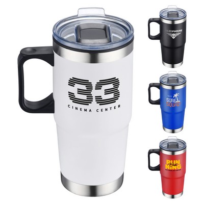 24 oz Stainless Steel Travel Mug with Stainless Steel Bottom