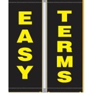 18 Oz. Nylon Pole Banner Set - Easy Terms (3'x8')