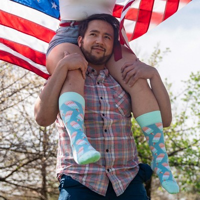 Mid Calf USA Socks - Patriotic Style for Your Feet - American Made
