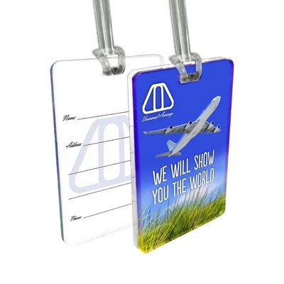 Custom 1/8" Acrylic Write-On Luggage Bag Tag
