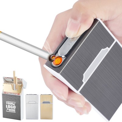 Slim Cigarette Case w/Lighter Top