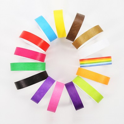 Colorful Paper Wristbands for Events Solid Color Paper Wristband