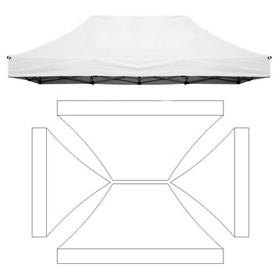 10x15' Replacement White Canopy - Printed