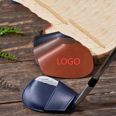 Universal PU Leather Golf Iron Headcover with Velcro