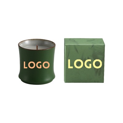 Bamboo Ceramic Scented Candle