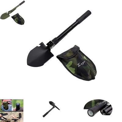 Multifunctional Folding Camping Shovel With Compass