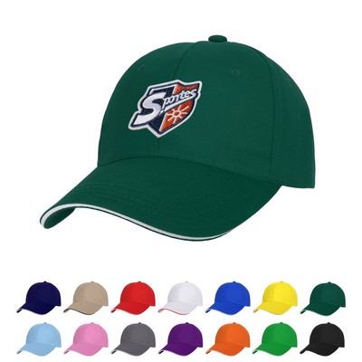 Structured Cotton Twill Sandwich Cap