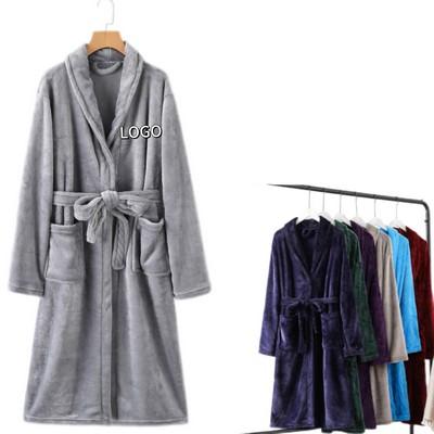 Coral Velvet Nightgown For Men And Women