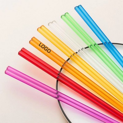 9.4 " Transparent Colorful Acrylic Chopsticks