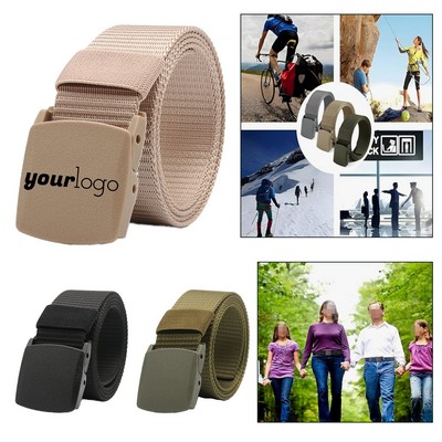Breathable Plastic Buckle Canvas Belt