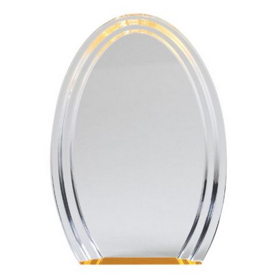 Gold Oval Double Halo Award (4 3/4"x7)