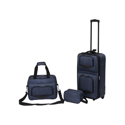 PremiumBag 3Pc Luggage Set Denim Blue