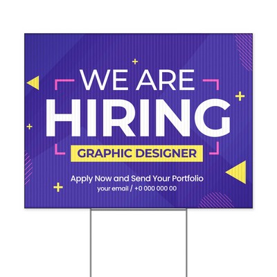 18"x24" Custom Yard Sign - Single Sided (Banner Only)