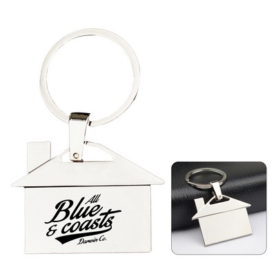House-shaped Metal Keyring