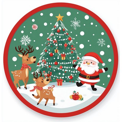 Full Size Full Color Digital Printing Christmas Tree Mat Diam 35"